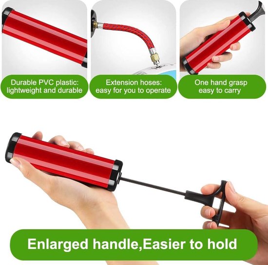 AUTUUCKEE 7 stuks balpomp luchtpomp inflator kit - voor basketbal voetbal volleybal rugby - zwart rood Voetbalpomp — afbeelding 4
