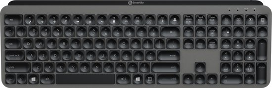 Smartify Draadloos Toetsenbord - Pro Keys - Bluetooth Toetsenbord - Toetsenbord zonder Kabel - Zwart - 2024 model - QWERTY