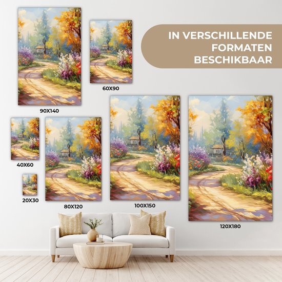 Tableau paysage 40x60 cm - Décoration campagne - Décoration murale chambre - Tableau Fleurs - Tableau cuisine nature - Photo sur toile - Tableau cuisine décoration maison - Toile art