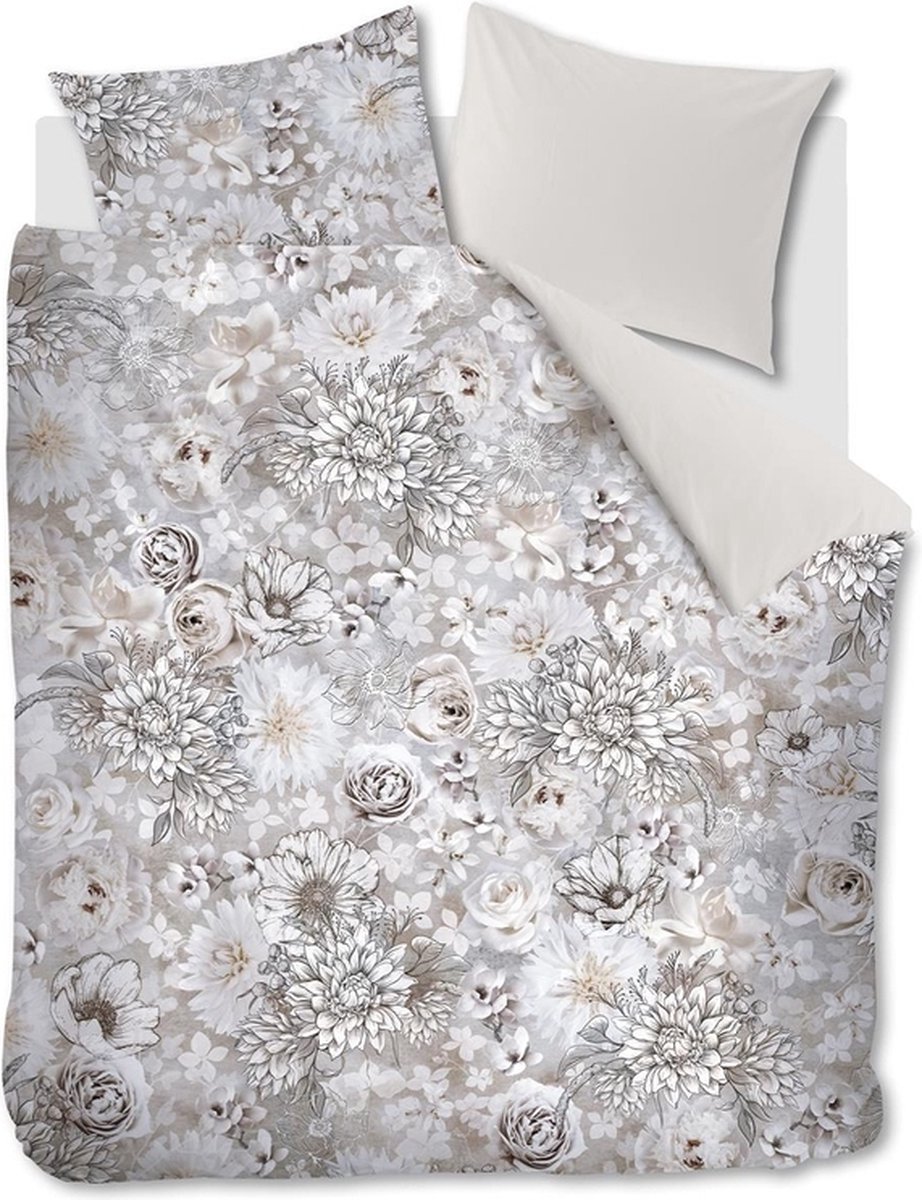 Rivièra Maison - Flourish dekbedovertrek - Tweepersoons - 200x200/220 cm - Zand