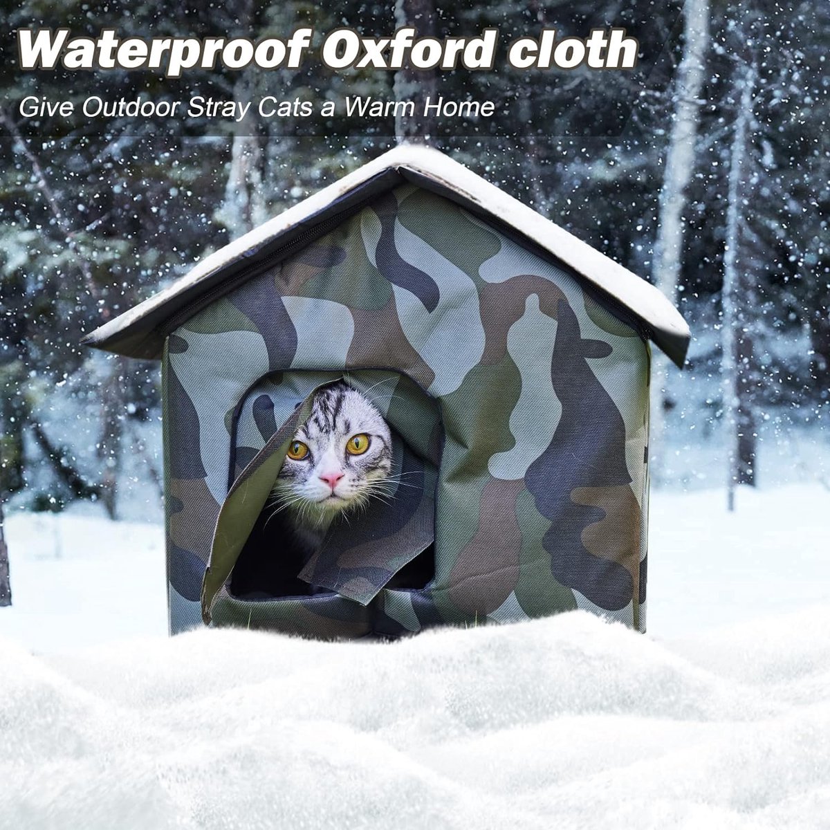 Winterbestendig kattenhuis voor buiten - Waterdichte en geïsoleerde