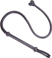 Smart Moves - Lange Singletail Zweep - Hartvormig Uiteinde - 131 cm - Zwart