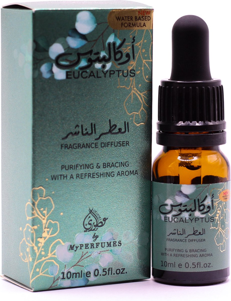 Goedkoopste Eucalyptus Geurolie - Parfumolie voor aroma diffuser, Luchtbevochtiger of aromabrander - 10 ml
