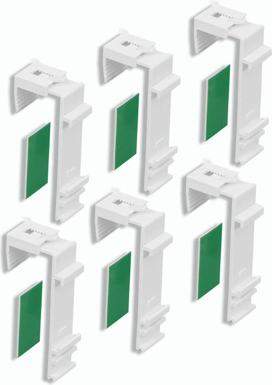 ShnminEU 10 stuks lange klemdragers voor dubbel rolgordijn Klemmfix montage zonder boren als accessoire of reserveonderdeel voor het ophangen aan pvc-ramen en balkondeuren