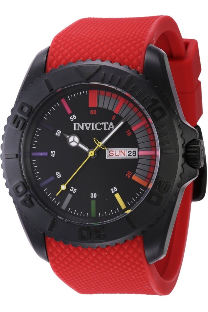 Invicta Pro Diver 44734 Heren Horloge - Waterdicht - Analoog - Quartz Uurwerk - Roestvrij Staal met zwarte Wijzerplaat -44mm