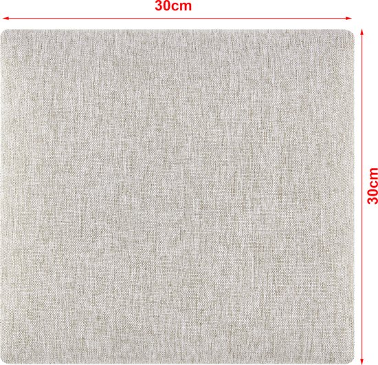 Panneaux muraux rembourrés Carpino lot de 4 tissu 30x30 cm gris [neu.haus]