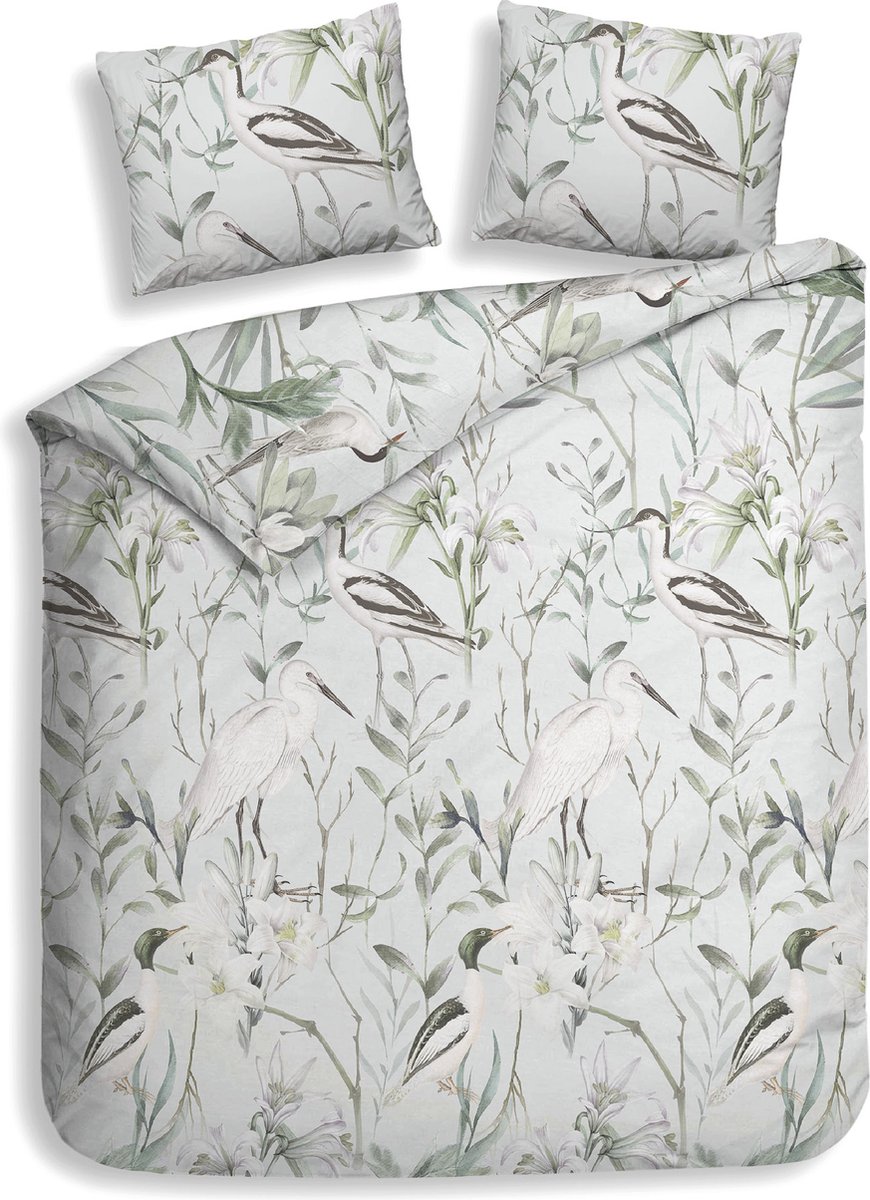 Heckettlane Heckett & Lane Flanel dekbedovertrek Raven (Frost Blue) - 240x200/220 cm
