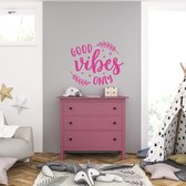 Muursticker - Good Vibes Only - 58 x 68 - Roze