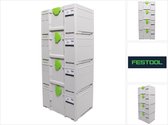 Festool Systainer set 4x SYS3 M 237 (4x 204843) 21,4 litres 396x296x237mm Mallette à outils connectable