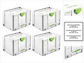 Festool Systainer T-LOC SYS-COMBI 2 gereedschapskoffer 4 st. ( 4x 200117 ) 396 x 296 x 270 mm
