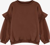 merkloos Oversized Ruffle sweater bruin | Milk 'n Sugar 50-56