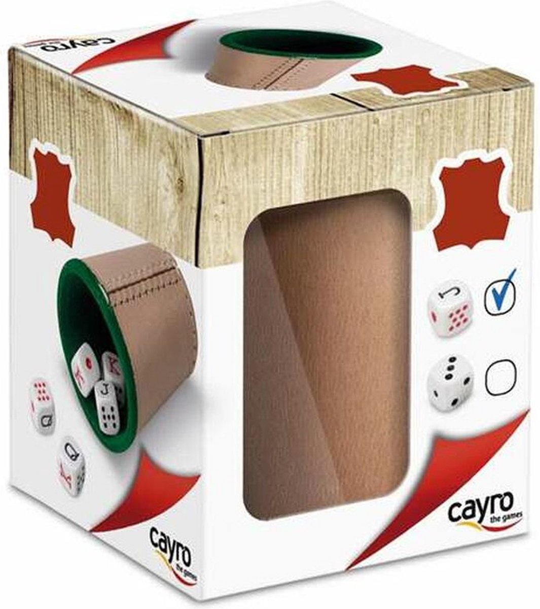Beker met Poker Dobbelstenen Cayro