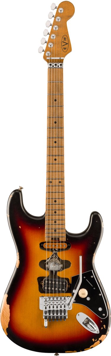 EVH Frankenstein Relic MN Vintage Sunburst - ST-Style elektrische gitaar