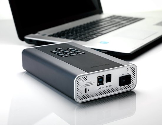 iStorage diskAshur DT2 - externe harde schijf - 8 TB - Cijfercode - Zwart - Grafiet van Merkloos — afbeelding 2