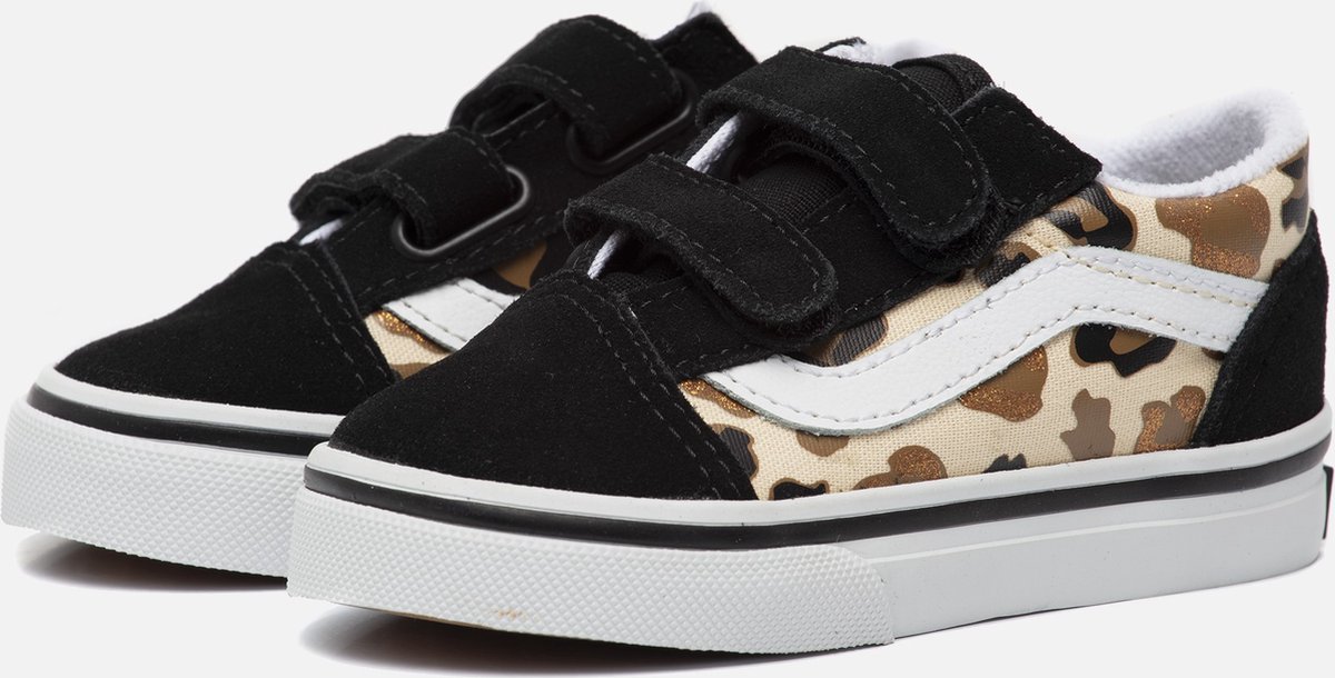 Vans Old Skool Leopard Glitter Sneakers Dames Zwart
