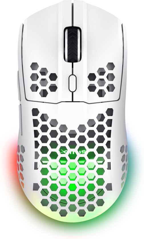 Trust GXT929W Helox - Draadloze Gaming Muis - Ultra licht - RGB verlichting - 4800 DPI - Wit