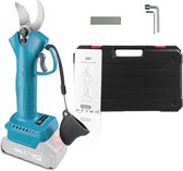 Draadloze snoeischaar compatibel met Makita 18V accu, borstelloze handheld elektrische snoeischaar met 2 versnellingen, digitaal display, 30 mm snijdiameter, slijpsteen en reservemessen (geen batterij