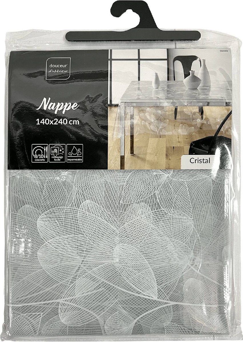 Transparante tafelkleed van PVC DANELA, 140 x 240 cm