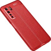 Voor Huawei Nova 7 SE Litchi Texture TPU schokbestendig hoesje (rood)