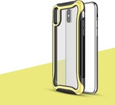 Voor iPhone XS / X Blade-serie Transparant acryl Beschermhoes (geel)