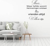 Muursticker Thuis Waar Liefde Woont - Lichtbruin - 40 x 40 cm - woonkamer alle