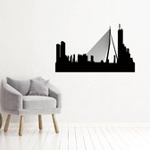 Muursticker Rotterdam -  Lichtbruin -  160 x 98 cm  -  woonkamer  steden  alle - Muursticker4Sale