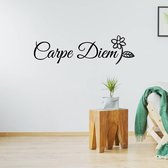 Muursticker Carpe Diem - Geel - 120 x 35 cm - woonkamer slaapkamer