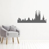 Muursticker Barcelona -  Donkergrijs -  80 x 35 cm  -  woonkamer  steden  alle - Muursticker4Sale