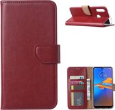 Motorola Moto E6S - Bookcase Bordeaux Rood - portemonee hoesje