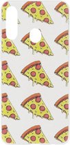 ADEL Siliconen Back Cover Softcase Hoesje Geschikt voor Samsung Galaxy A40 - Pizza Junkfood