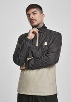 Urban Classics Pullover Jas -S- Stand Up Collar Zwart/Beige