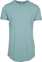 Urban Classics Heren Tshirt -M- Shaped Long Blauw