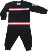 Brandweer Baby/Peuter/Kleuter/Kinderpyjama - collectie Fun2Wear rode streep / zwart - Maat 104