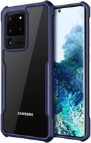 geschikt voor Samsung Galaxy S20 Ultra Bumper case - blauw met Privacy Glas
