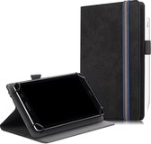 Alcatel tablet hoes - 7 inch - Universele tablet hoes - Wallet Book Case - Zwart