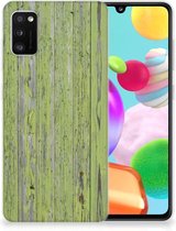 Cover Case Geschikt voor Samsung Galaxy A41 Smartphone hoesje Green Wood
