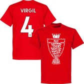 Liverpool Kampioens T-Shirt 2020 + Virgil 4 - 3XL