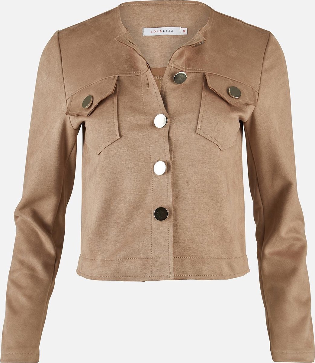 LOLALIZA Imitatie suede jas Dames Vest 40 LOLALIZA Imitatie suede jas Dames Vest 40