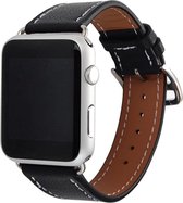 Wabando Leren Bandje Simple Tour Uptown Noir Profond compatibel met Apple Watch 45/44/42 mm