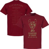 Liverpool Trophy Road to Victory Champions of Europe 2019 T-Shirt - Rood - M