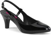 Pleaser Pink Label Pumps -42 Shoes- DIVINE-418 Paaldans schoenen Zwart