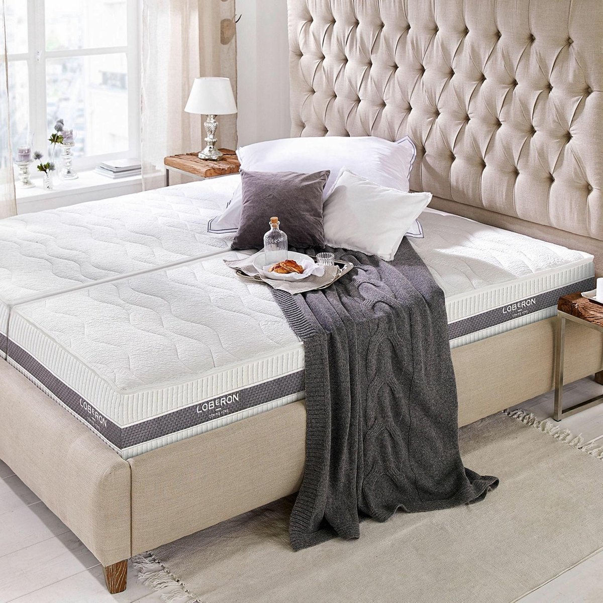 Loberon Matras 90 x 200 cm Sevilha Hardheid 2 (0 kg - 80 kg)
