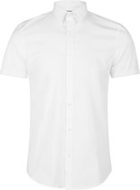 Jack and Jones Heren Overhemd Korte Mouw Wit Button-Down Slim Fit - L |  bol.com