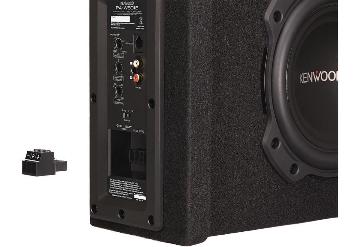 Kenwood Subwoofer Paw801b 8 Inch 400w Zwart