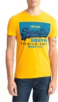 Superdry T-shirt - Mannen - geel/blauw/donker blauw