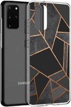 iMoshion Hoesje Geschikt voor Samsung Galaxy S20 Plus Hoesje Siliconen - iMoshion Design hoesje - Zwart / Meerkleurig / Goud / Black Graphic