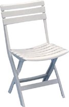 4goodz set van 4x witte plastic klapstoelen - plaatsbesparend