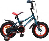Kinderfiets - Booster - 12 inch - 20 cm - Met terugtraprem - Met zijwieltjes - Blauw