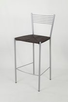 Tommychairs Elegance - Eetkamerstoelen - Set van 2 - Aluminium & Bruin - Rotan & Metaal