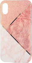 Apple iPhone XR – Roze TPU Electrifying Pink Marmer hoesje